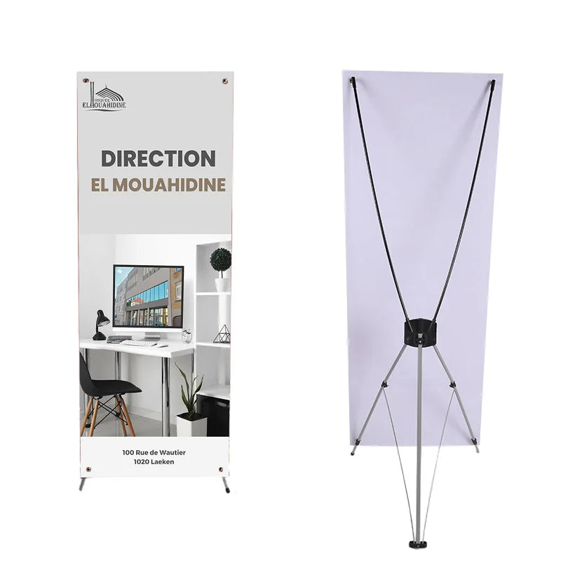Korean X Banner Stand Adjustable Tripod X Frame Banner Stand for Tradeshow Event Displays Poster Store Advertising Sign Holder