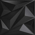 Geometric Wall Panels Interior Pvc Diamond  Design Matt Black Color 3d Wall Panels for Home Decoration
