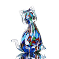 Hand Blown Glass Cat Figurines Christmas Handcrafted Ornaments