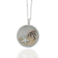 Fashion Stainless Steel Lockets for Man Women Starfish IDY Sands clear Glass Stone Locket Necklace Custom