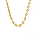 Women Vintage Choker 18K Gold Plated Stainless Steel Coffee Bean Necklace Bracelet Chains Tarnish Free Pig Nose Chains