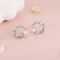 Wreath Earrings 925 Crystal Cz Stud Earring