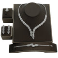 Echsio Fashionable Wedding Bridal Jewelry Set Wholesale Party Prom Copper Cubic Zircon Accessory Drop Shipping for Women BN7945