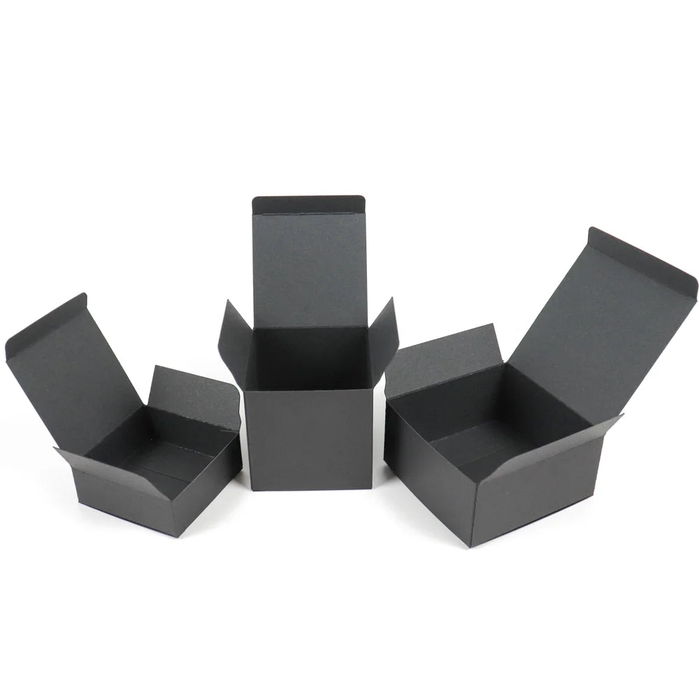 Personalised Recycled Cake Boxes Customised Folding Gift Paper Black Luxury Carton Lamination Embossed Printing Handling