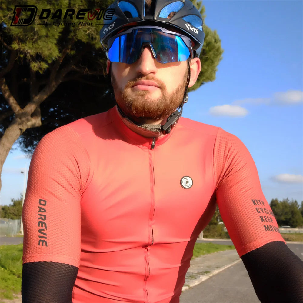 DAREVIE Wholesale Custom Cycling Jersey Short Sleeve Zip Jersey Bike Cycling Women Summer Custom Color Cycling Jersey