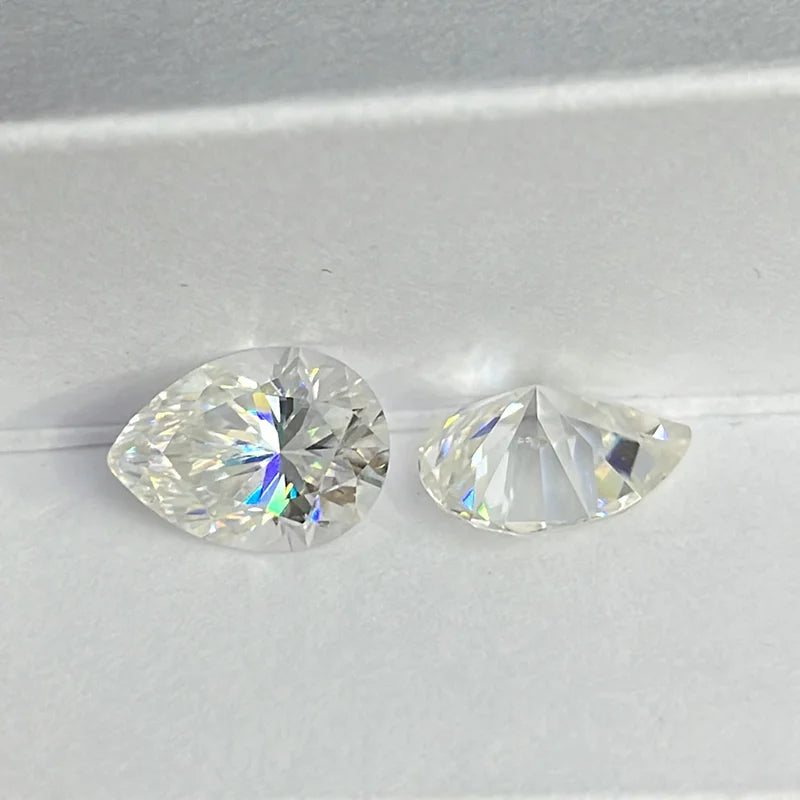 Synthetic 5x7mm 7x10mm 8x12mm D E F VVS1 Pear Brilliant Cut Moissanite Starsgem Gems Stones Wholesale Loose Moissanite Diamonds