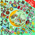 Custom Summer Vacation Shoe Charms Designer Inspired Factory Direct Casual Beach Life Rainbow Camera Sun Ice Cream Rubber