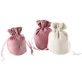 Custom Label Round Bottom Drawstring Soft Velvet Wedding Favor Bags for Candy Gift