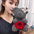 Valentine's Day Gift Preserved Flower Bear Immortal Flower Everlasting Eternal Flower Rose Teddy Bear