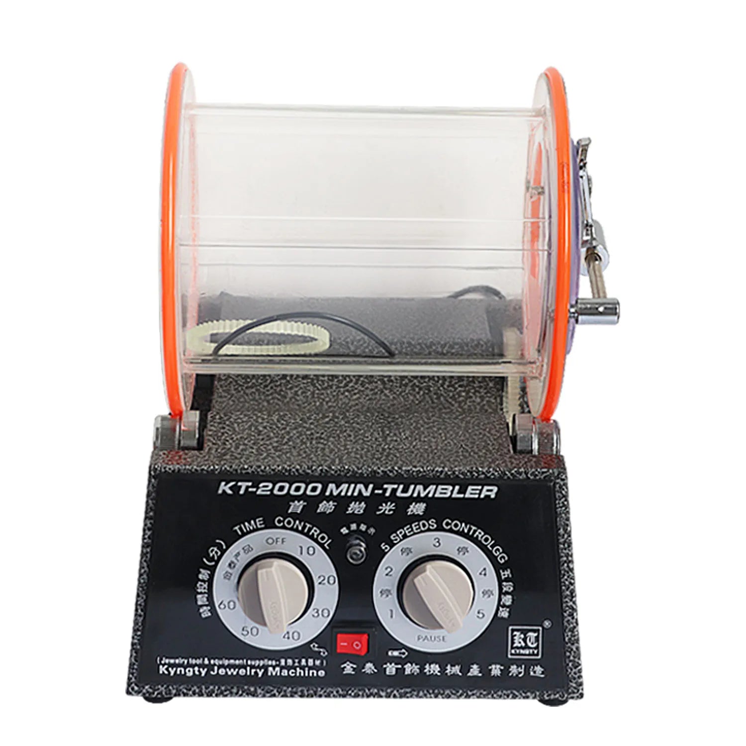 Best Rotary Tumbler Surface Polisher 220V 80W KT-6808 Roller Polishing Machine for Jewelry Store Metal Finishing Equipment