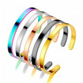 Blank 6mm Width 5 Colors Men Personalized Engraved Bangle for Women Girls Stainless Steel Cuff Bangle