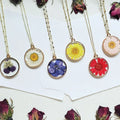 Dainty Daisy Necklace Pressed Flower Resin Pendant Necklace Real Flower Necklace