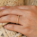 Jovovasmile Round Cut 18K Yellow Gold Moissanite Wedding Ring Band for Woman Engagement