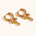 ERESI Melting Style Waterproof 18K Gold Plated Huggie Earring Waterproof Stainless Steel Jewelry Hoop Earrings Wholesale