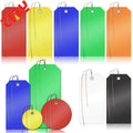 100 Piece 6 1/4 Inch Outdoor Large Warehouse Equipment Shipping Blank Writable Waterproof Packaging Label Plastic Tag with Wire