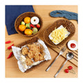 Plastic Woven Vegetable Fruit Basket Bread Snack Bowl Storage Fried Bhicken French French Fries Storage Basket Plate