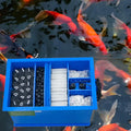 QLOZONE Koi Pond Drum Filter 5000L/H Food Grade PP Material Fish Tank Garden Pond Filtration System Indoor/Outdoor Use 110-240V