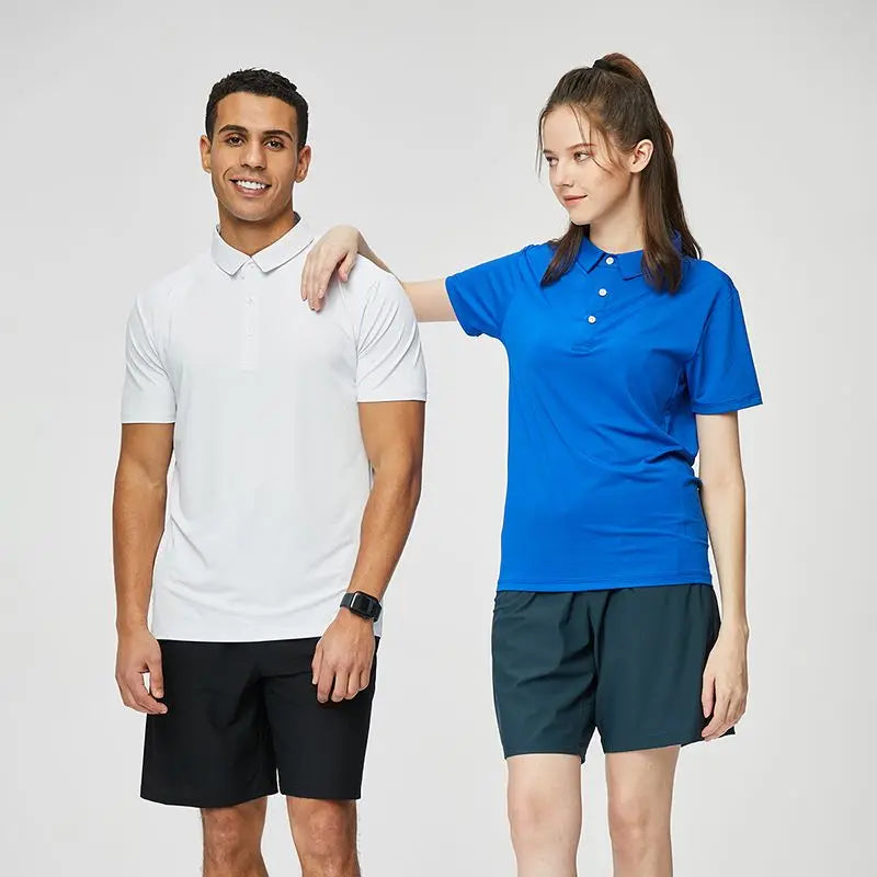 Wholesale Custom Quick-dry logo Printed Pattern Soft Ice Silk Fiber Blank Short-sleeved Men's Golf Shirt