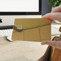 Debit ATM VISA Cards With Chip Slot and Magnetic Stripe Blank Rainbow  24 k Gold Mirror Metal Credit Card