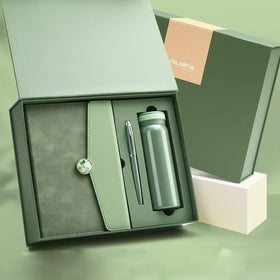 Customized Luxury Magnetic A5 Journal Notebook Pen Thermos Cup Silk Screen Printed Corporate Promotion Business Gift Box Set