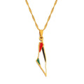 Map of Israel and Palestine Pendant Necklace