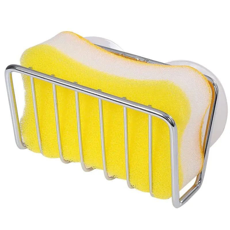 Metal Kitchen Sink Organizer Hook Type Storage Holder Suction Cups Sponges Dish Brushes Soap for Food Bathroom Sink Accessory