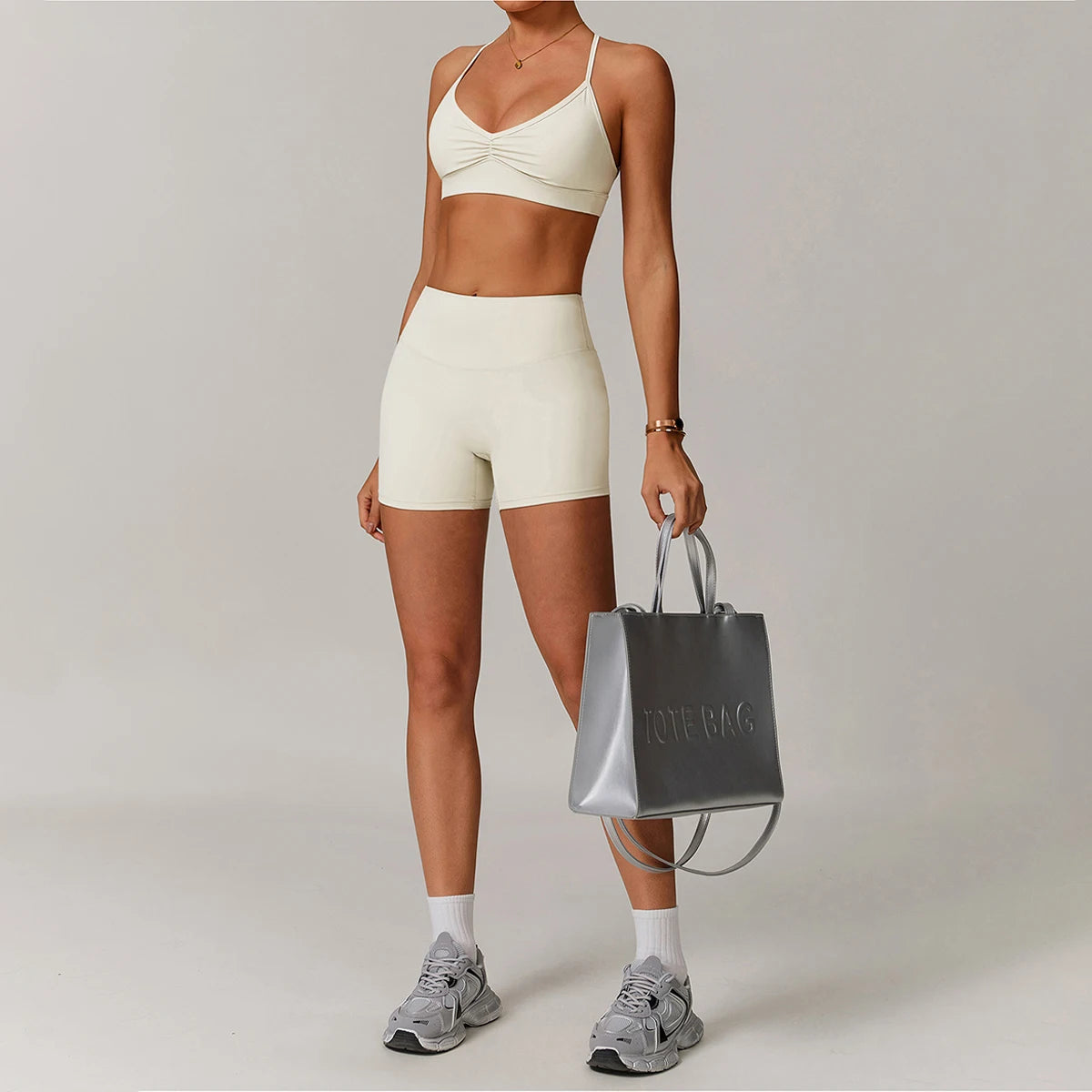 XW-DDK9172 Wholesale High Waist Buttocks Line Design Gym Active Sportswear Print Custom Logo Leggings Seam Yoga Shorts Women