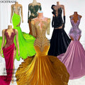 Ocstrade Luxury Brand Rhinestone Women's Maxi Prom Dresses 2025 Heavy Beaded Evening Formal Prom Dresses Elegant Ball Gown Women