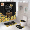 Bathroom Rug With Shower Curtain With 3d Digital Printing for Bathroom