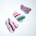 Huiying Facial gua sha board fluorite body massager stone square jagged tool guasha