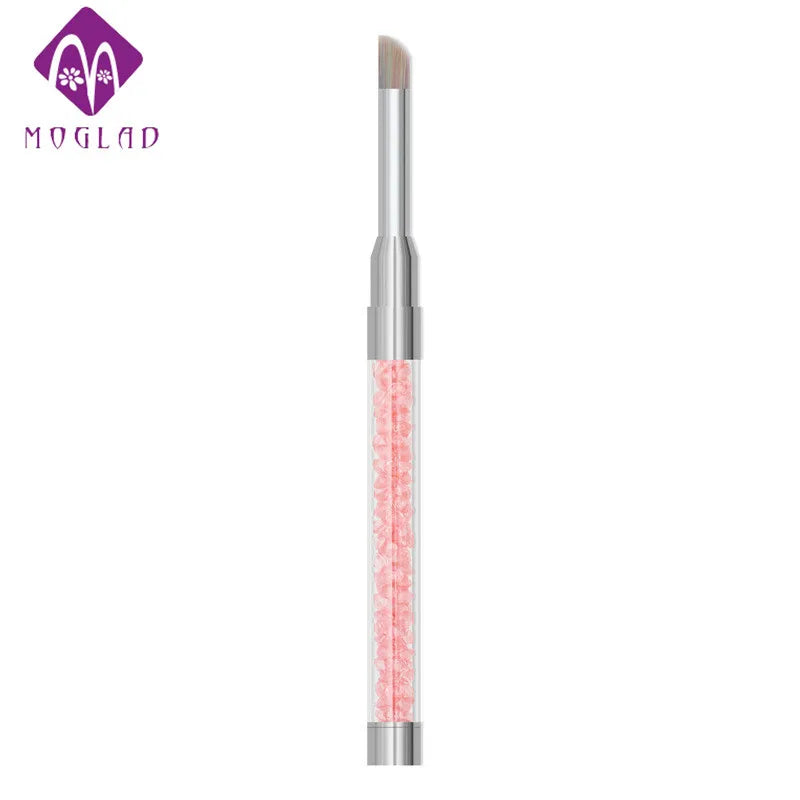 Rhinestone Handle Nail Ombre Brush for Seamless Blending & Gradient Smudge Painting Pen for Aura Nails Manicure Tools Wholesale
