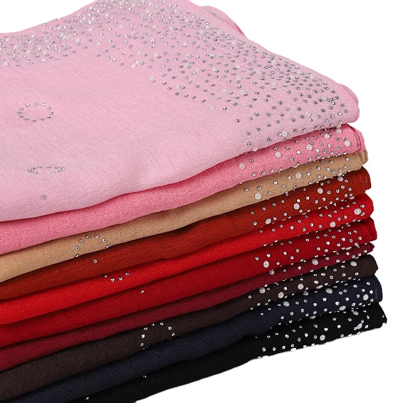 New Fashion Malaysia Monochrome Long Scarves Wholesale Women Cheap Headscarf Scarves