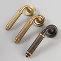 2025 French Gold Solid Brass Privacy Lock Handled Knobs Interior Split Door Locks Villa House Door Hardware Door Lever Handle