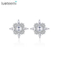 LUOTEEMI Earing Stud Designer Jewelry Luxury Zircon Wedding Elegant Woman Bling New Diamond Bridal Earring