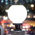 Hot Sale Round Ball Stainless Steel Solar LED Garden Post Lamp Outdoor Waterproof for Garden Villa Courtyard Hotel Lighting