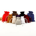 Small Luxury Gift Perfume Bracelet Pouch Flannel Drawstring Velvet Jewelry Packaging Bag Custom Logo Printed
