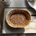 Newly Eco-Friendly Custom Bread Baskets Serving Terracotta Heating Plate Cookware Design Dessert Tray Bohemian Style Plant