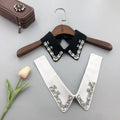Peter Pan Necklace Collar Women's Stylish Detachable Rhinestones Half Shirt Blouse False Collar Choker