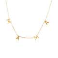 Custom Tarnish Free Jewelry 18k Gold Plated Stainless Steel MaMa Letter Clavicle Chain Choker Necklace for Women YF2927