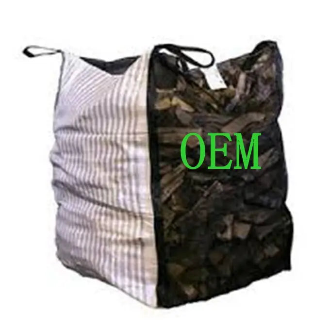 EGP Factory PP Breathable Bulk Fibc Vented Mesh Jumbo Bag Accept Customized Logo Printing for Firewood 1000kg 1200kg with Spout