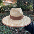 10CM Summer Men Women Straw Hat Sun Beach Caps for UPF 50+ Sunscreen Protection Panama Hat