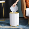 9L Nordic Style Smart Touchless Trash Can Automatic Plastic Bathroom Dustbin with Soft Close Lid for Hotels