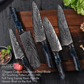 Manufacturer Japanese Knives Set AUS10 73 Layers Damascus Steel Custom Kitchen Knife Set with Resin Handle