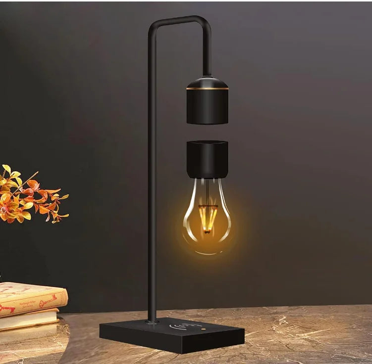 Modern Simplistic Magnetic Levitating Lamp Wireless Charger Night Light Warm Decorative Bulb Floating Smart Home LED Lights