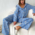 Printed Tube Top Shirt And Pants Loungewear Pajamas Women's Casual Clothing 3 Piece Autumn Sets For Women