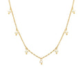 JOOLIM Ready to Ship High End 18k Gold Plated Stainless Steel Fresh Water Pearl Dangle Necklace