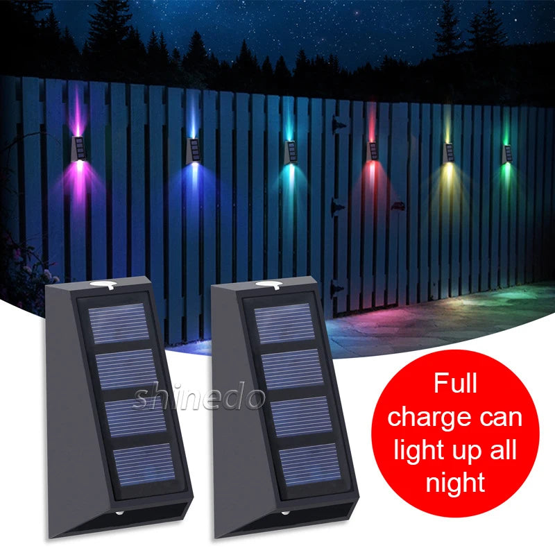 Waterproof LED Two Sides Illuminates New Design Outdoor Solar Wall Garden Light