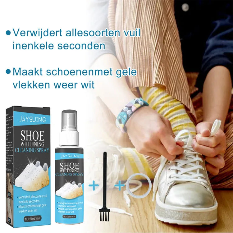 White Shoes Stain Polish Cleaner Gel Sneaker Whiten Cleaning Dirt Remover Set with Brush Whitening Cleaning Spray