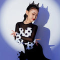 Children's New Polka Dot Yarn Princess Sleeve Performance Training Set