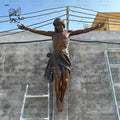 BLVE Outdoor Christian Metal Jesus Passion Statue Life Size Cast Bronze Jesus Cross Sculpture in Stock